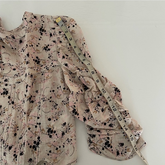 Bohme Mae Floral gold buckle blouse size S - Picture 5 of 16
